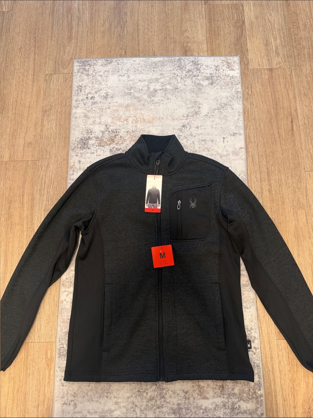 Spyder Men’s Black Performance Full-Zip Jacket